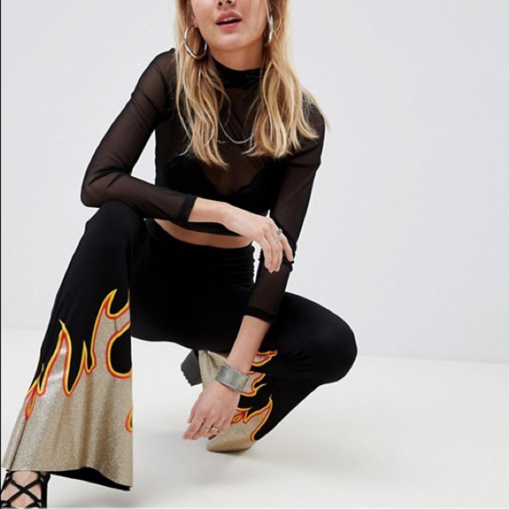 Flame Flare pants